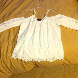 Cynthia Rowley White strapped blouse 100% Cotton